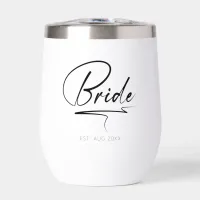 Modern Calligraphy Bride Black ID1025 Thermal Wine Tumbler