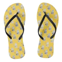 cute cats for cat lovers flip flops