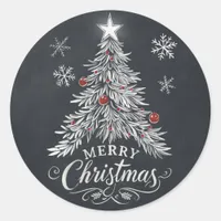 Chalkboard Merry Christmas Tree Envelope Seal