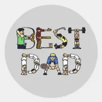 Best Dad Sports Fun Text Sticker