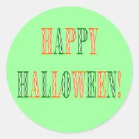 Halloween Festival Text Classic Round Sticker