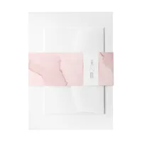 Dreamy Watercolor Abstract Wedding Blush ID817 Invitation Belly Band