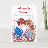 Always & Forever Anime Happy Anniversary Card