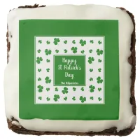 St Patrick's Day Irish Blessings Shamrock Pattern Brownie