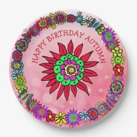 Personalized Happy Birthday Unicorn and Fairy Paper Plates