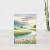 Watercolor Landscape Sympathy Thank You Card