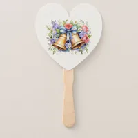 Wedding Bells Flowers Personalized Elegant Hand Fan