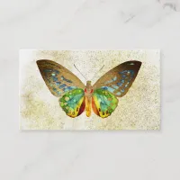 *~* Gold Watercolor  Glitter Gilded  Butterfly Business Card