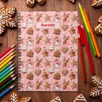 Gingerbread Cookies Christmas Red Notebook