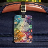 Beautiful Whimsical Colorful Back to School  Luggage Tag