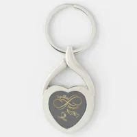 Happy Valentine's Day Together Forever Gold/Grey Keychain