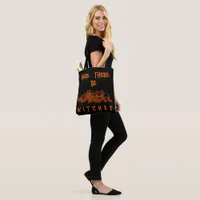 Here There Be Witches Tote Bag