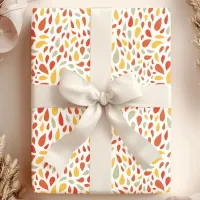 Sunny Coral Rain Shower Wrapping Paper