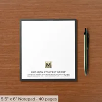 Elegant Monogram Consulting Notepad