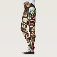 Horrifying Clowns Halloween  Leggings