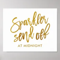 Sparkler Send-off Sign | Faux Gold Foil | Brush