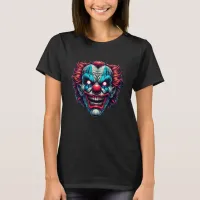 Scary Clown Face Ai Art T-Shirt