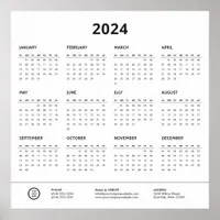 Minimalist Company Logo Promotional 2024 Calendar Poster