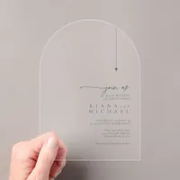 Simply Chic Wedding Transparent Arch ID1046 Acrylic Invitations