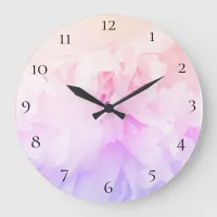 *~* Peony Flower Photo with Pink Lavender Large Clock