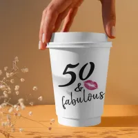 Elegant Birthday Party 50 and Fabulous Modern Paper Cups