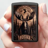 Carved Moose Wall D&#233;cor Zippo Lighter