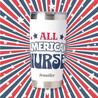 All American Nurse Personalized Retro Water Bottle Insulated Tumbler