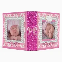 Beautiful Pink Baby Girl Scrapbook Binder