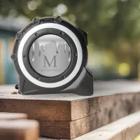 Dripping Liquid Metallic Chrome Monogram Tape Measure