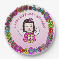 Personalized Happy Birthday Unicorn and Fairy Paper Plates