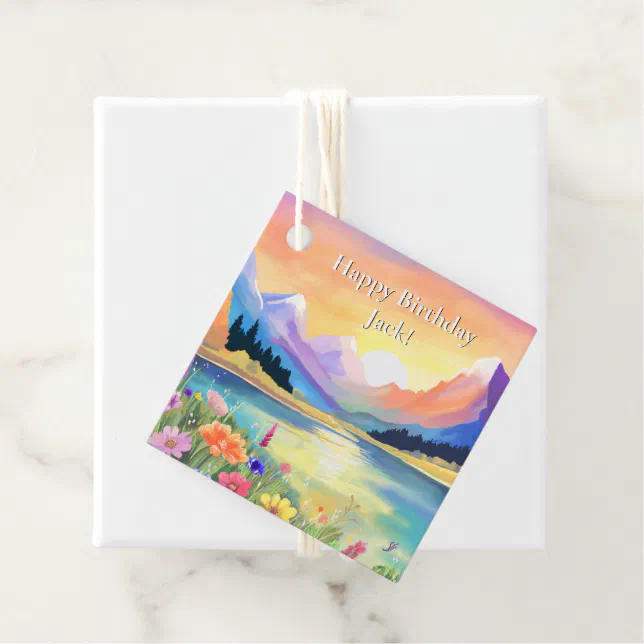 Dreams by the Mountains Lake Sanctuary Favor Tags