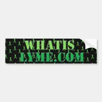 Black and Lime green Lyme Disease Awareness Bumper Bumper Sticker