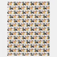 Funny Backyard Chickens Polish Hens Polka Dot Fleece Blanket