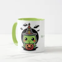 Cute Monster Surrounded By Bats Mug