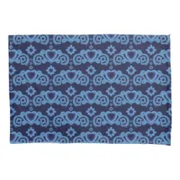 Moon Magic Stars Hearts Celestial Midnight Blue Pillow Case