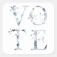 Rustic Blue Vote Square Sticker