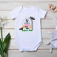 Funny Haunts Mama every night cute bats & bottles Baby Bodysuit