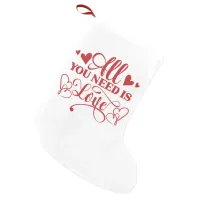 All You Need Is Love Typography Love Stocking