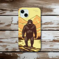 Bigfoot Sasquatch Retro Art Personalized iPhone 15 Plus Case