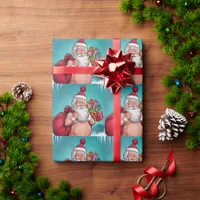 Funny Dirty Santa Christmas Collection Wrapping Paper