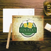 St Patricks Day Party Irish Brew Postcard Invite