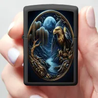 Eagle Ethereal Glow Of A Full Moon Zippo Lighter