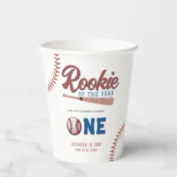 Rookie of the Year Baseball 1st Birthday Party Paper Cups