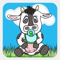 Adorable Baby Cow Stickers