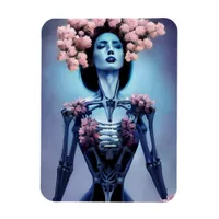 Skeletal Woman With Flowers Day of the Dead Magnet