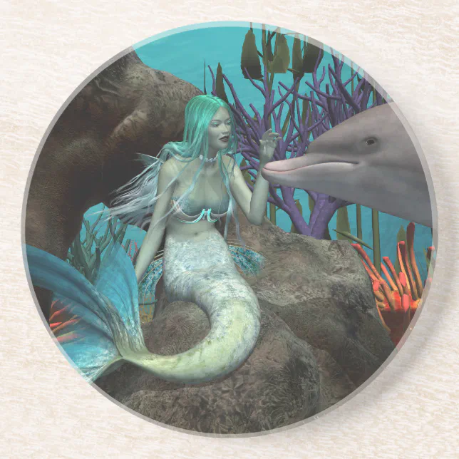 Mermaid and Dolphin Under the Sea Coaster