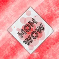 MOM WOW black on red | Bandana