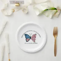 4th of July Butterfly  Paper Plates