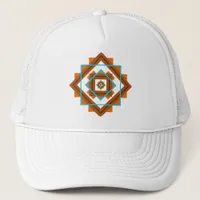 Southwest Mountain Peaks Geometric Design Trucker Hat