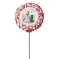 A Baby Girl and her Puppy | It's a Girl Chocolate Covered Oreo Pop